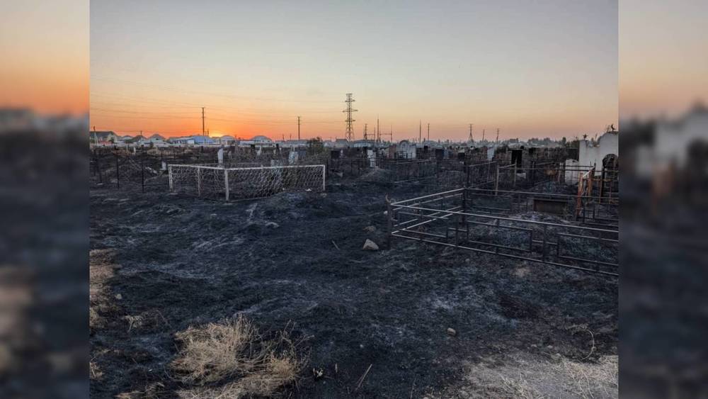 На кладбище в Новопавловке произошел пожар, повреждены надгробия, - горожанин
