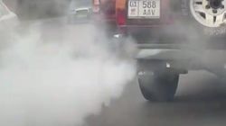 «Тойота 4RUNNER» со штрафами более 30 тыс. сомов сильно дымит. Видео