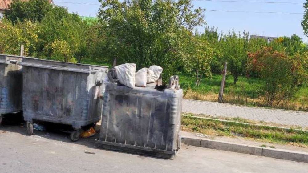 «Тазалык» ремонтирует перевернутые мусорные баки в Арча-Бешике
