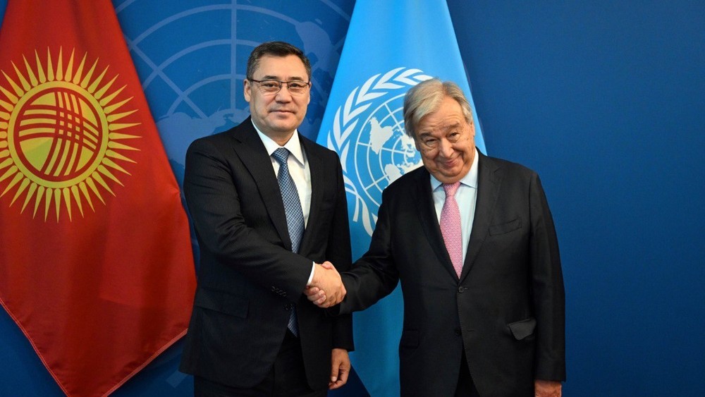 Садыр Жапаров жана Антониу Гутерриш