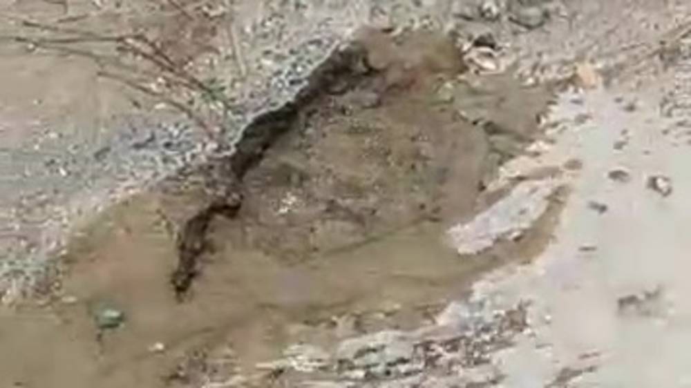 Утечка питьевой воды на Дэн Сяопина. Видео горожанина
