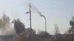 Черный дым из трубы на Калинана. Видео