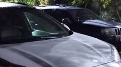 «Киа» припаркована на газоне. Фото