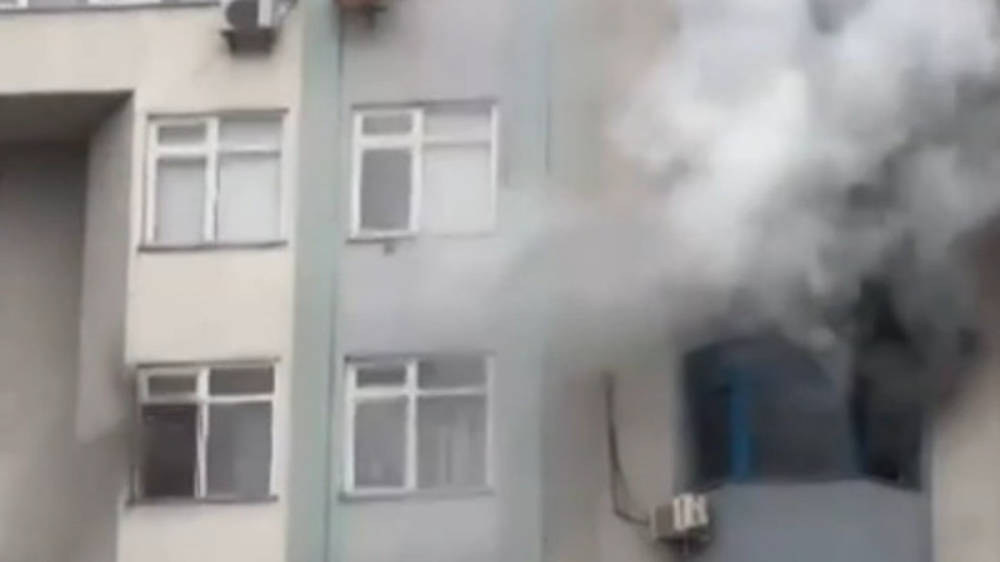 Пожар в доме на Южной магистрали. Видео