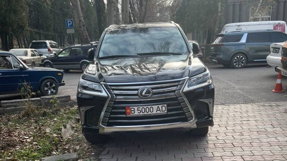 Lexus LX 570 и «Хендай Ионик» припарковали на тротуаре на бульваре Эркиндик. Фото горожанина