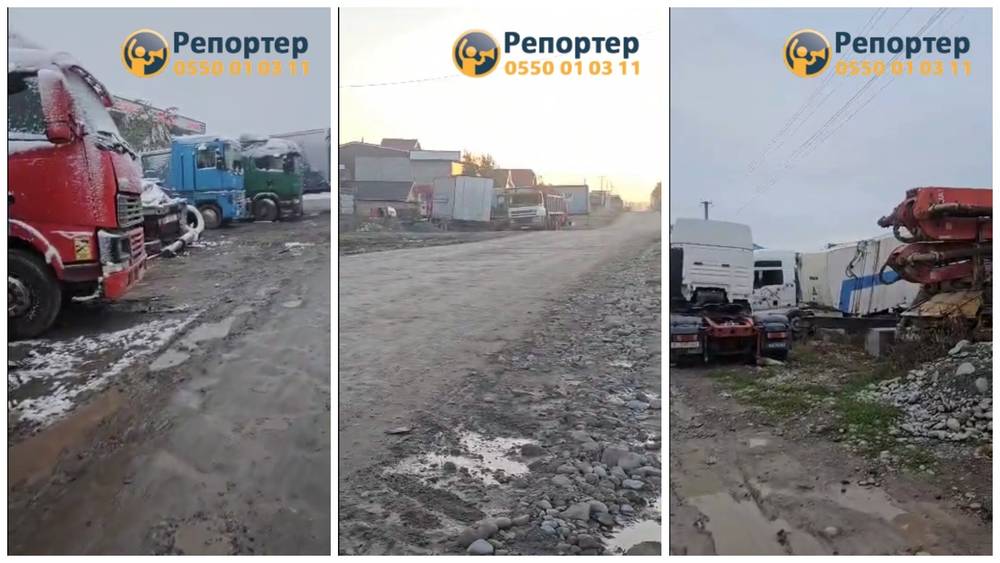 Житель жилмассива Ак-Ордо превратил улицу в парковку для грузовиков и мусоровозов. Видео
