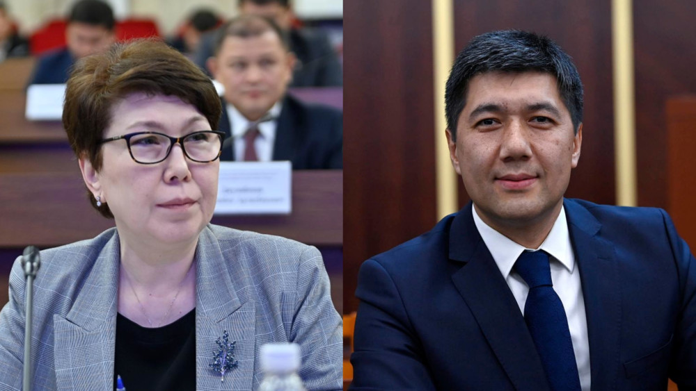 депутат Гуля Кожокулова и председатель НБКР Мелис Тургунбаев