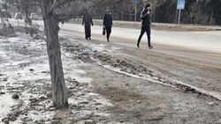 Горожанин показал состояние дороги возле Южного БЧК, по которой ходят люди. Фото