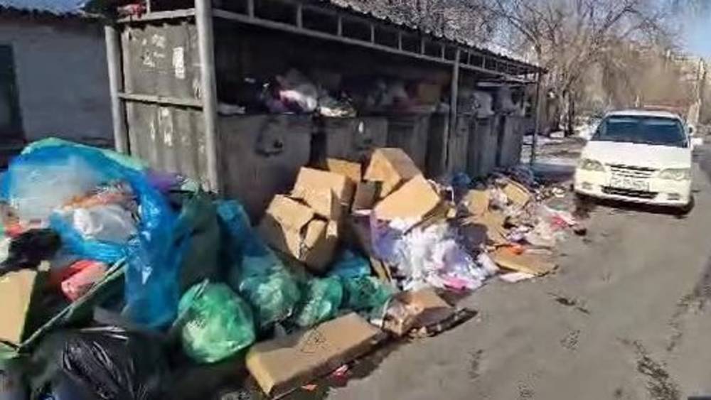 «Тазалык» вывез мусор в Юг-2 после жалобы горожанина