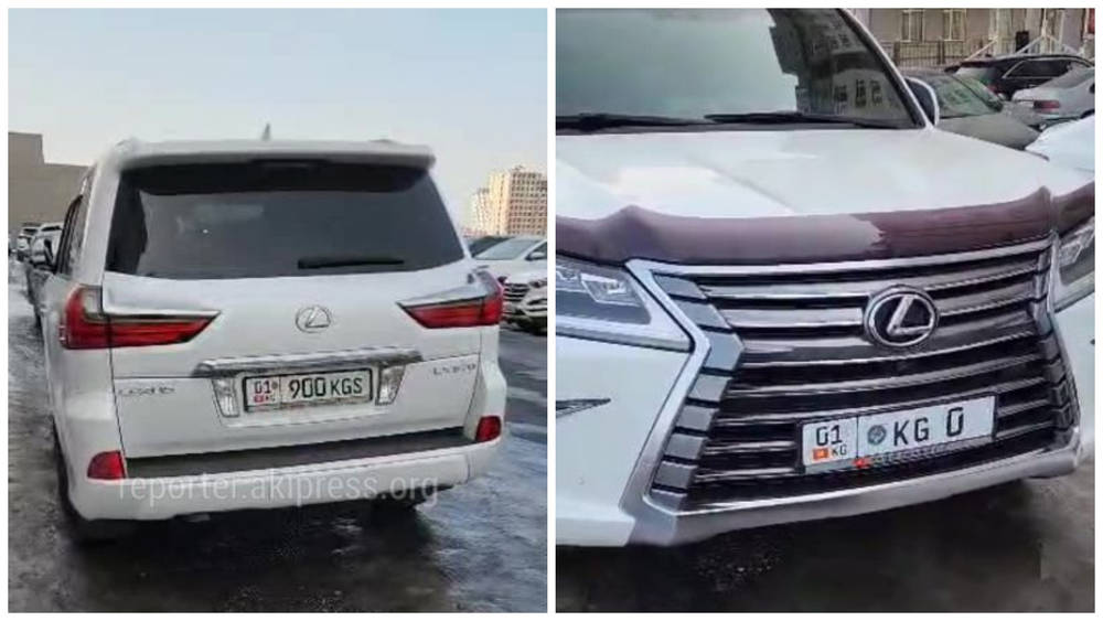 У Lexus LX570 спереди один госномер, сзади — другой. Видео