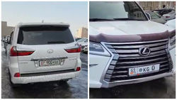 У Lexus LX570 спереди один госномер, сзади — другой. Видео