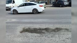 Бетономешалка слила раствор на проезжую часть по Кольбаева—Сагымбая манасчы, - горожанин