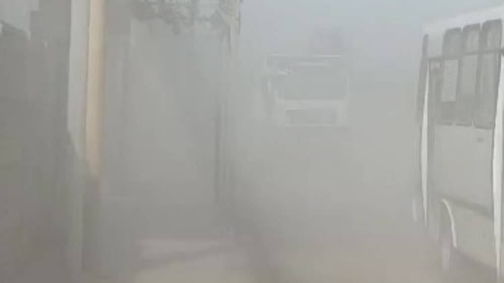 «Как ежики в тумане». Горожанин жалуется на пыль на ул.Кустанайской. Видео