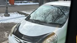 «Хонда» с российскими номерами припаркована на остановке. Фото