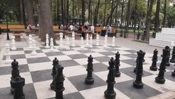 Горожанин просит вернуть шахматные фигуры на бульваре Эркиндик. Фото