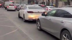 Пробка на встречке по Московской. Видео