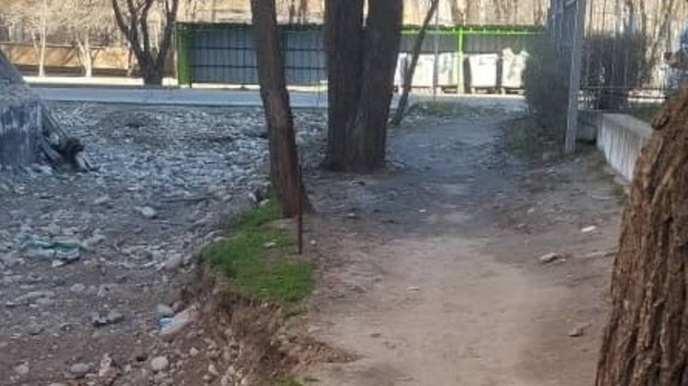 Горожанин просит огородить участок на Токомбаева. Фото