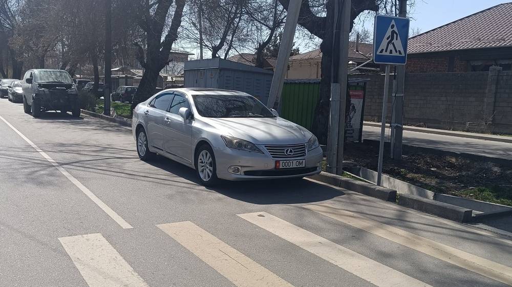 Lexus ES 350 припарковали перед «зеброй». Фото