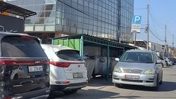 «Тойота Ипсум» заблокировала мусорные баки. Фото