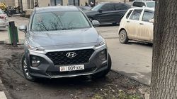 «Хендай» припарковали в зеленой зоне возле «Фаизы». Видео