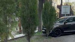 «Киа Теллурайд» припарковали в зеленой зоне на Гоголя. Видео