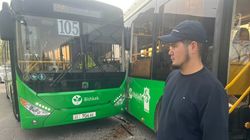На кольцевой на Ахунбаева столкнулись два автобуса. Фото