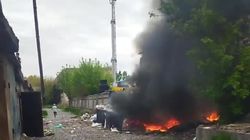 В Новопавловке дети подожгли мусорку. Видео