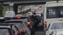 Огромная пробка на улице Ибраимова. Видео