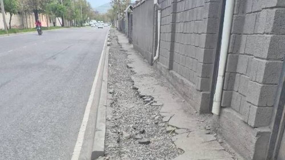Когда будут восстанавливать тротуара на Баха? Фото горожанина