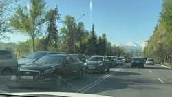 Утренний затор на Советской. Видео
