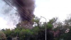 Пожар в районе школы в 11 мкр. Видео