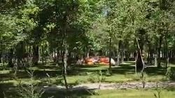 В сквере на Айни детскую площадку установили посреди зеленой зоны. Видео горожанина