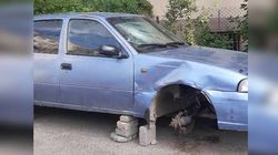 Авто в аварийном состоянии стоит на переулке Геологическом, - горожанин