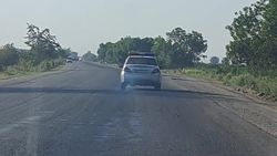 Водитель жалуется на дым машины МВД. Видео