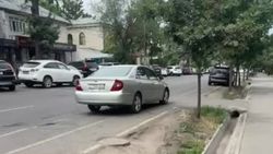 Зеленая зона и велодорожка на Токтогула снова заставлена машинами. Ответ мэрии