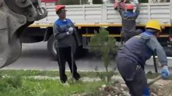 Аварийный столб на Южной магистрали заменили после жалобы горожанина. Видео мэрии
