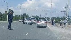 В Базар-Коргоне столкнулись две «Тойоты». Видео с места аварии