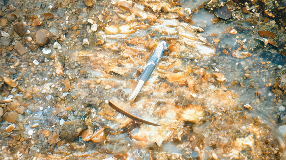 Фото иллюстративное (Золотоносные кварцевые жилы из руднике в Аляске)