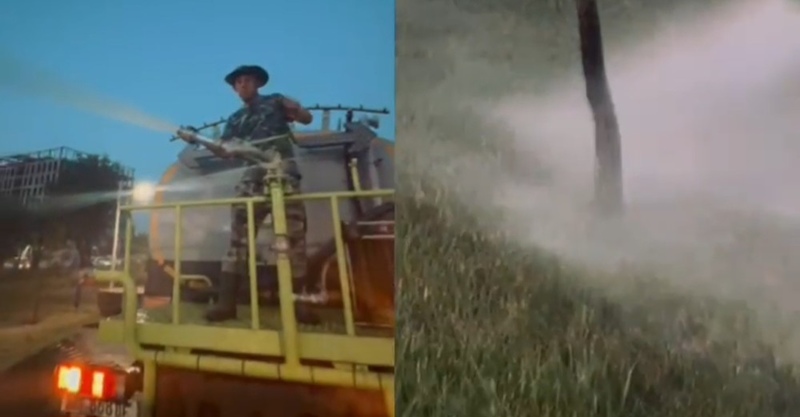 Enhanced watering of green areas in effect in Bishkek due to hot weather