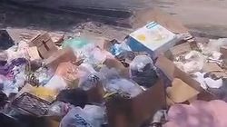 Гора мусора на Льва Толстого, где идет ремонт дороги. Видео