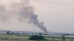 В Кара-Балте горит мусорный полигон. Видео