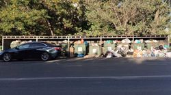 Мусорные баки на Калинина переполнены. Фото