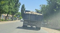 Горожанин жалуется на грузовик в Бишкеке. Фото
