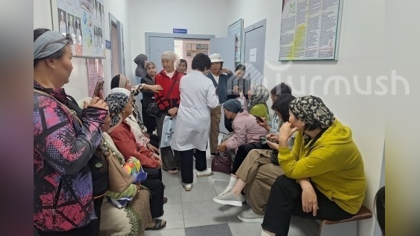 Doctors from Bishkek conduct medical examinations of women in At-Bashy district