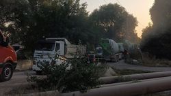 Километровые пробки в Лебединовке