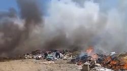 Как горит городская свалка в Кара-Балте. Видео жителя