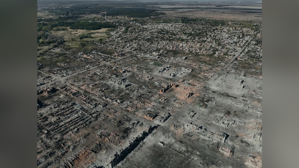 руины города Волчанск в Харьковской области