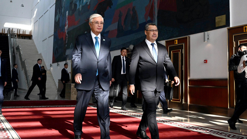 Delegation accompanying President Kassym-Jomart Tokayev on his official visit to Kyrgyzstan