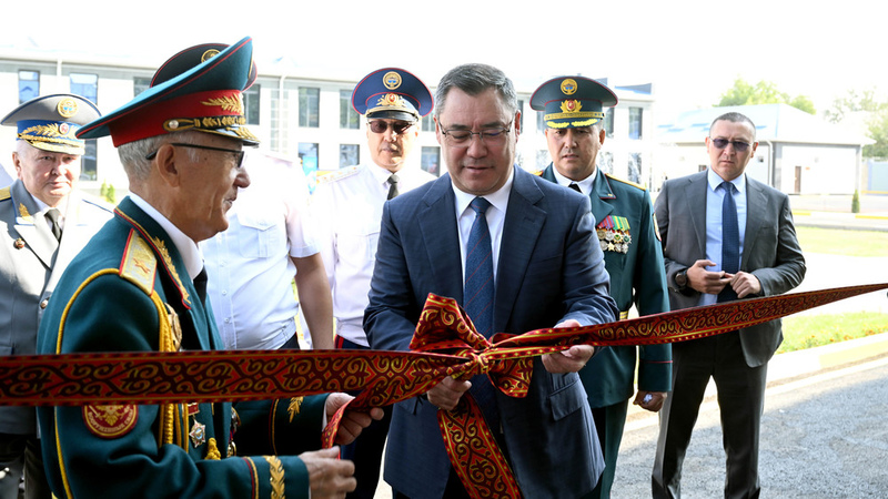 President Japarov opens new building of military unit 7702 in Bishkek