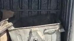 На Айтматова дымится мусорка. Видео горожанина